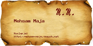 Mehsam Maja névjegykártya